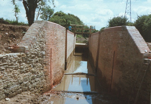 Moulden Lock from canal bed