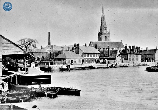 074646E (260 visits) Image credit: RCHS. c1980's, Abingdon, St Helens Wharf 074646E