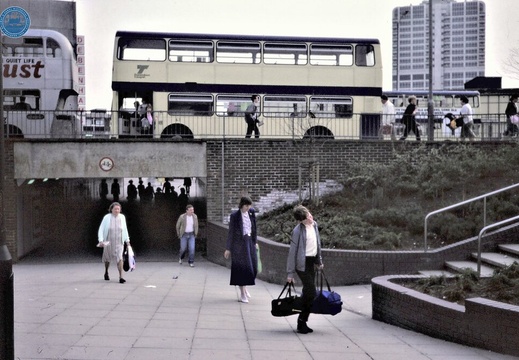 074643E (208 visits) Image credit: RCHS. c1980's, Swindon town centre, former canal junction, looking north. 074643E